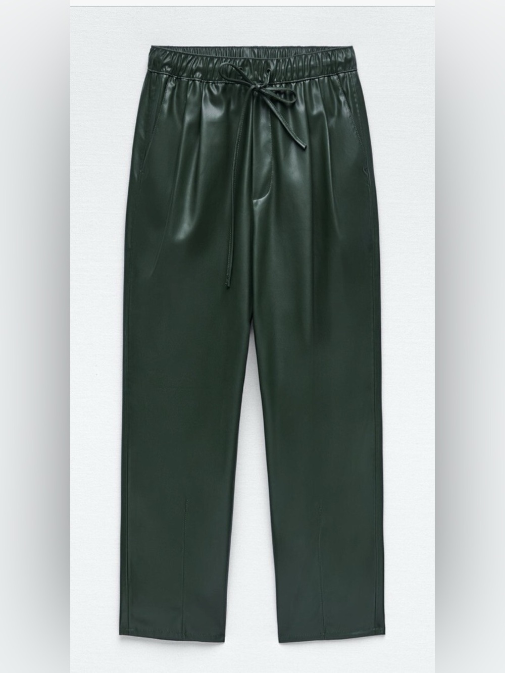 L. Zara faux Leather pleated trouser - Picture 4 of 10